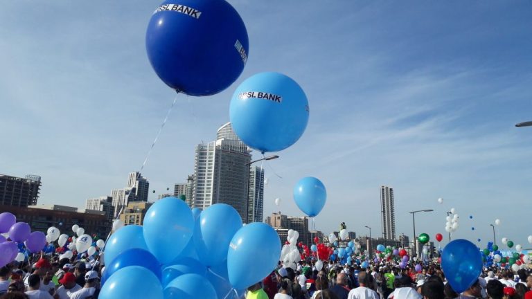 BSL BANK runs for DSC at Beirut Marathon