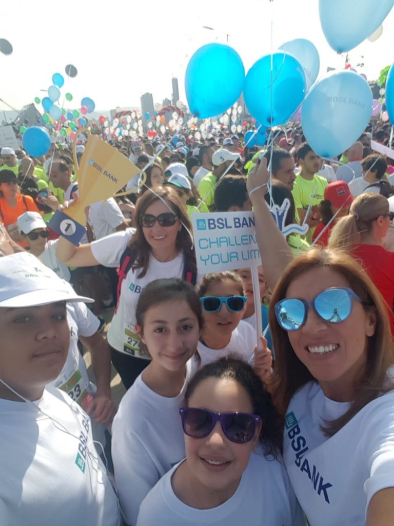 BSL BANK runs for DSC at Beirut Marathon